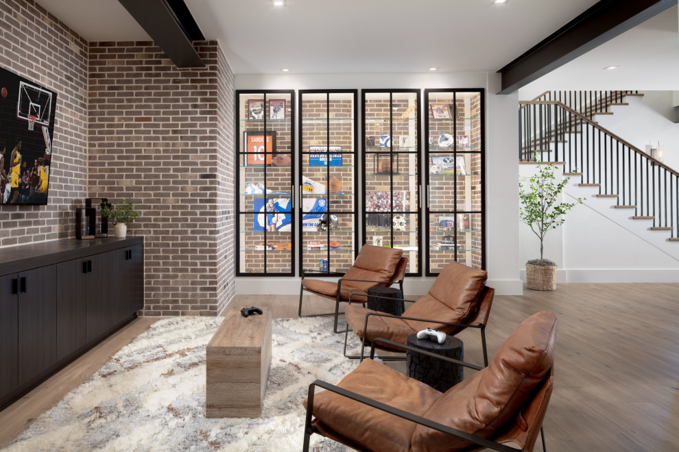 Luxury Custom Home Gaming Space Recreation Room - Transitional ...