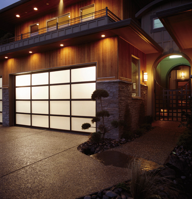 All Glass Garage Door With Aluminum Frame Minimalistisch