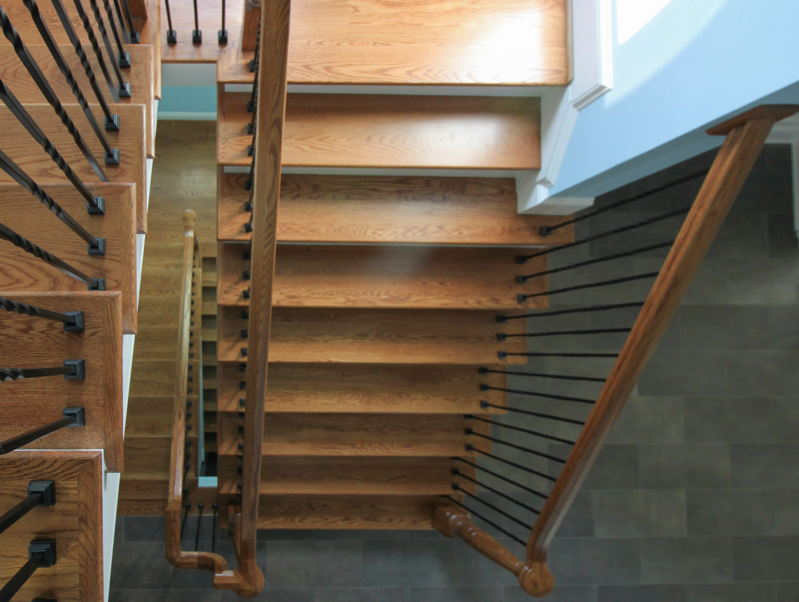 16_Spiral White Oak Treads to Fabulous Home Observatory, Fairfax VA 22032