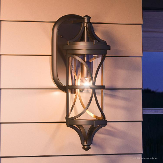 Luxury Rustic Outdoor Wall Light 9 Olde Bronze Finish Transitional Outdoor Wall Lights And Sconces By Urban Ambiance