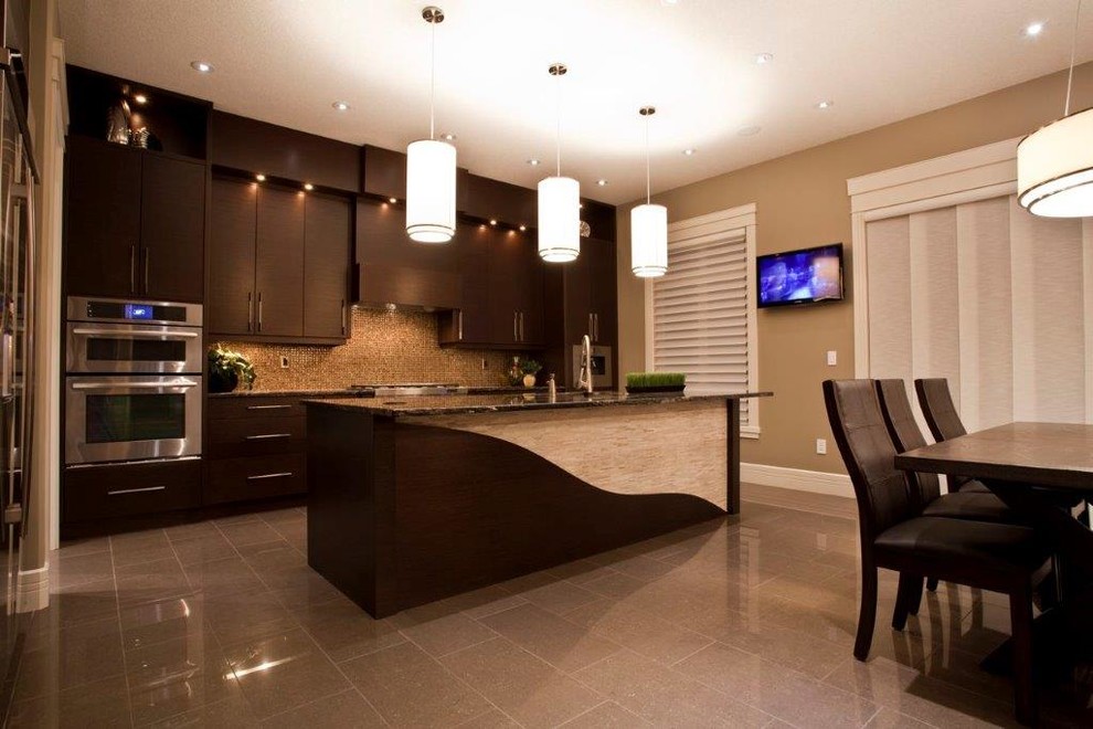 Inspiration for a transitional kitchen remodel in Edmonton
