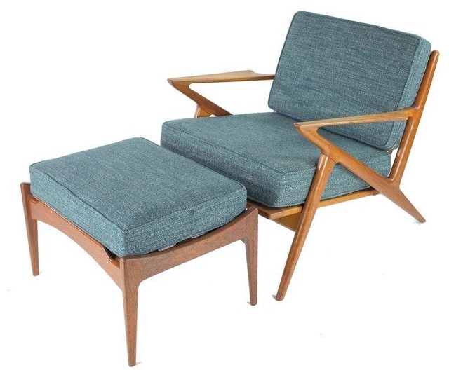 Vintage Poul Jensen Selig Z Chair And Ottoman Set Modern Vintage Poul Jensen Selig Z Chair And Ottoman Set