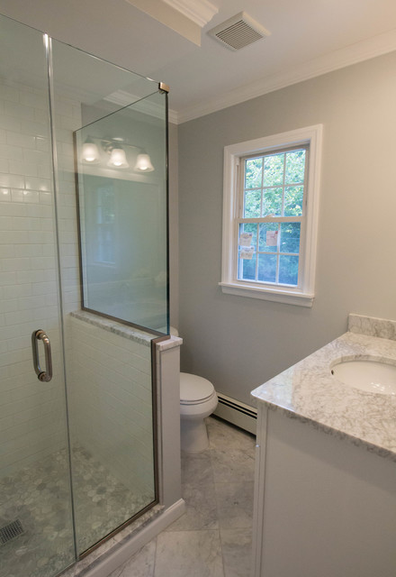 Small Master Bath transitional-bathroom
