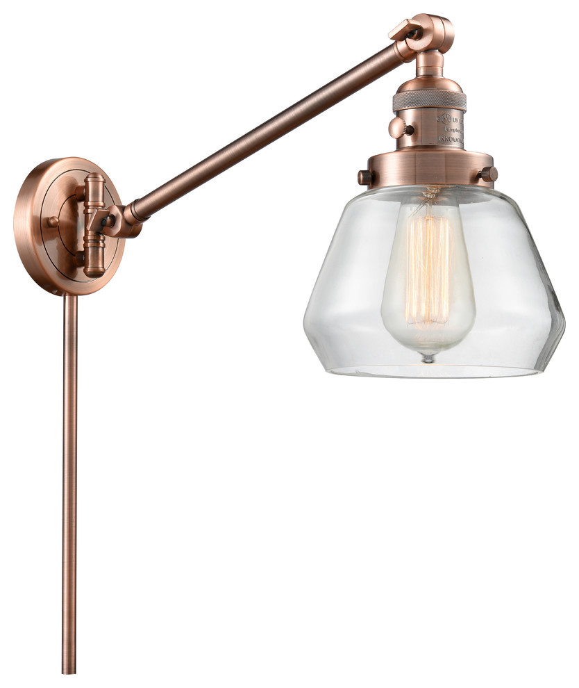 copper swing arm sconce