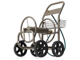 36H 250 ft. Steel Gray 4-Wheel Garden Hose Reel Cart - Modern -  Wheelbarrows And Garden Carts - by Glitzhome