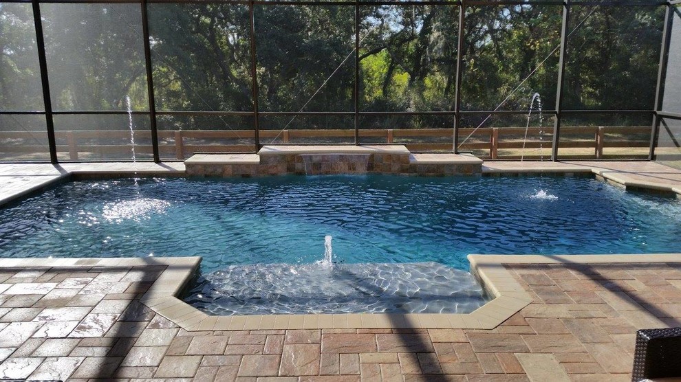 Inspiration for a transitional pool remodel in Orlando