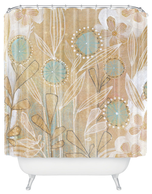 Cori Dantini Blue Fl Shower Curtain Contemporary Cori Dantini Blue Fl Shower Curtain