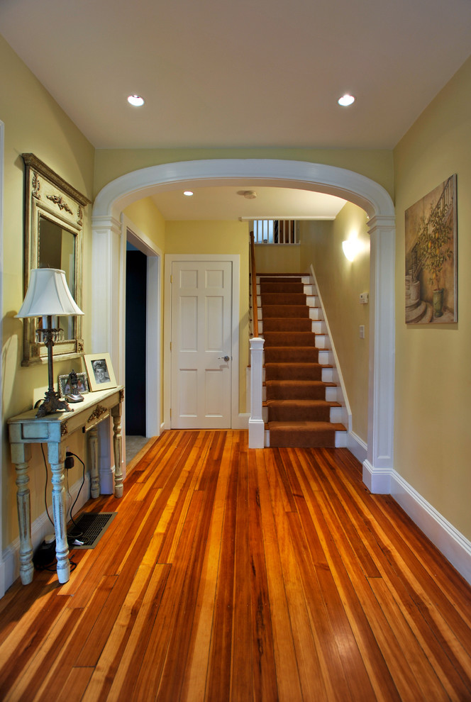 This is an example of a traditional entryway in Boston.
