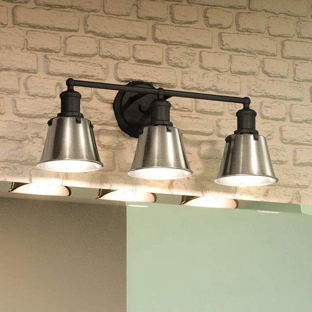 Luxury Modern Farmhouse Bath Light, Charcoal, UEX2645 Industrial