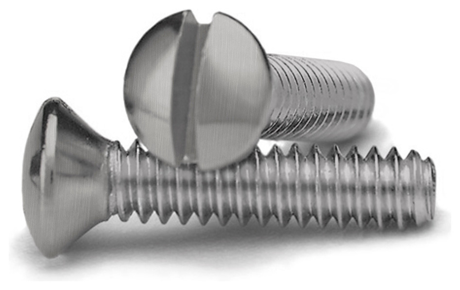 Nickel Wall Plate Screws, Set of 10, 1/2" Contemporary Switch