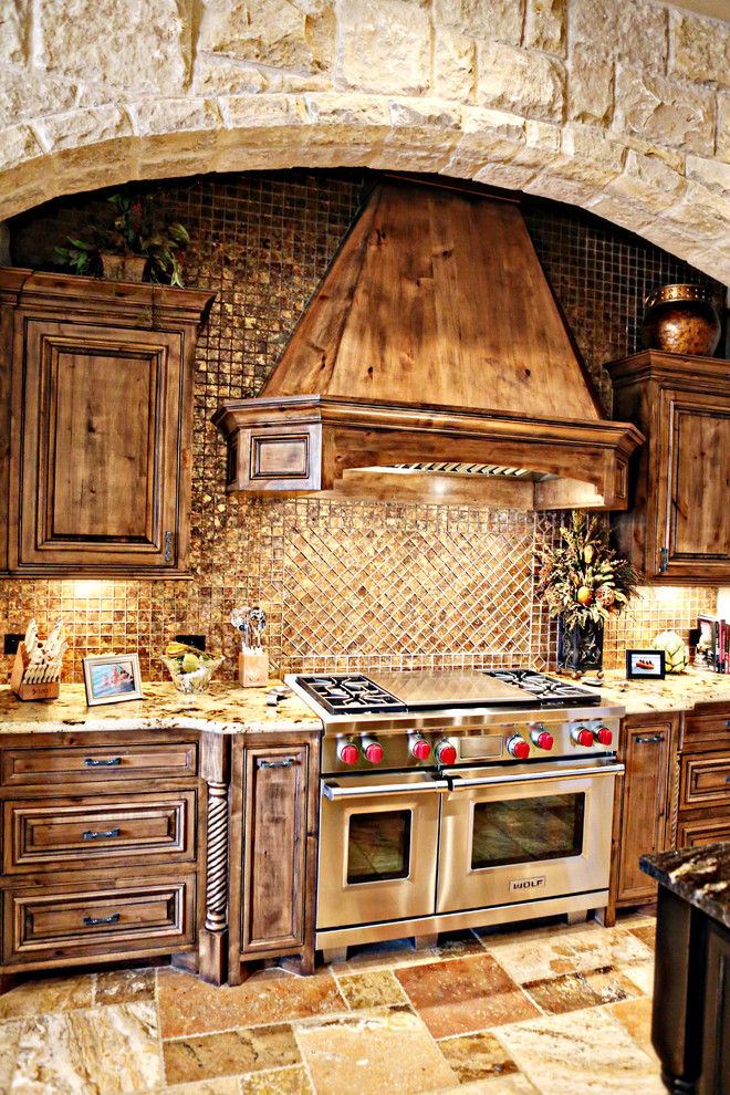 Mountain style kitchen photo in Austin