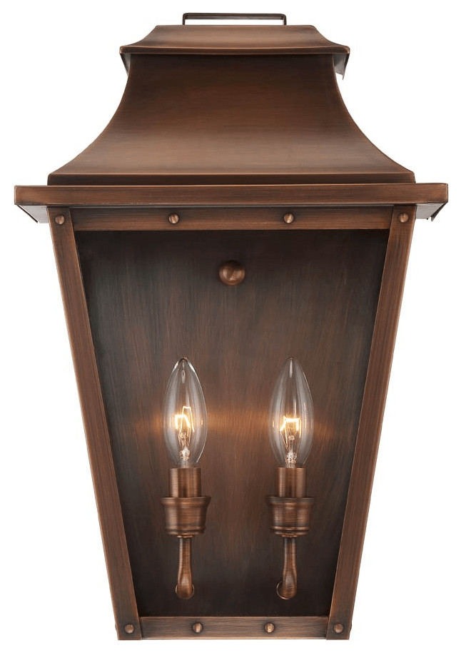 Coventry 2Light Copper Patina Pocket Wall Light Transitional Wall