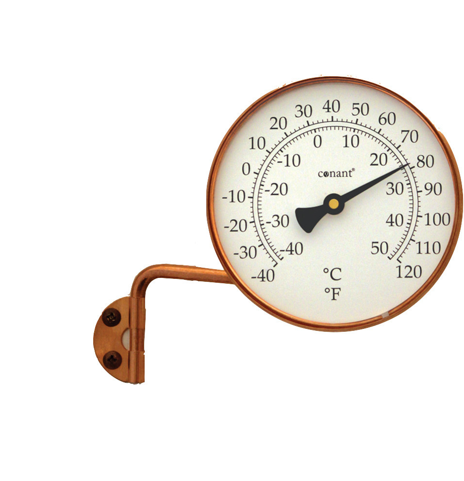 Vermont Dial Thermometer Living Finish Copper