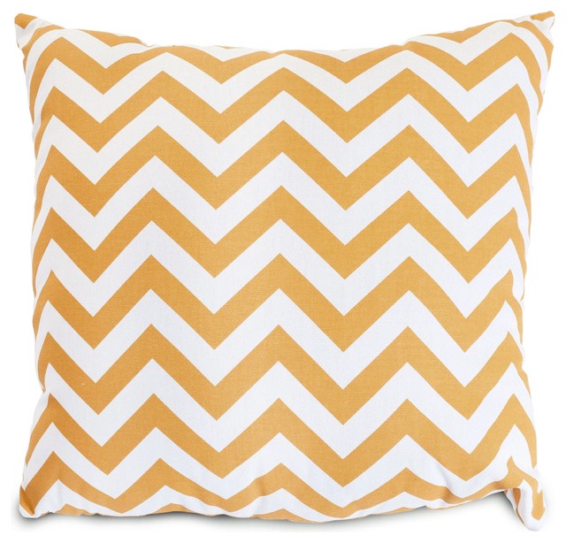 yellow chevron pillow