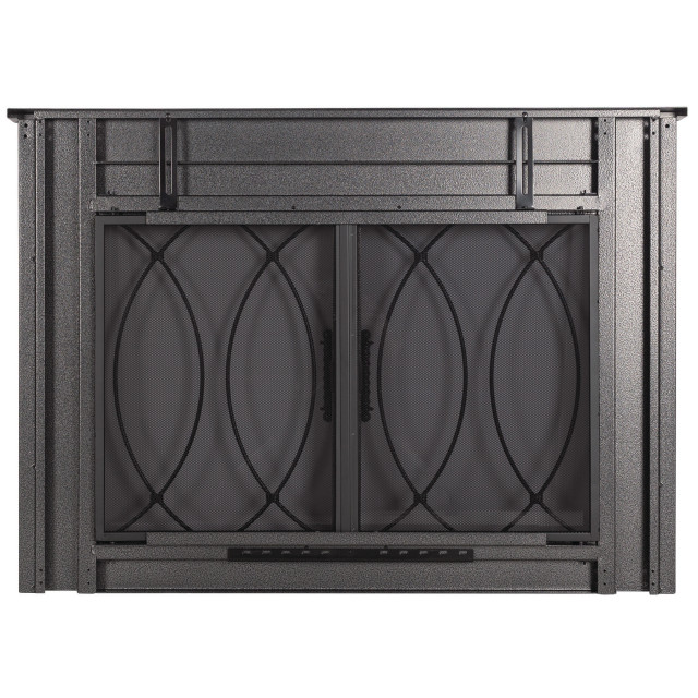 Pleasant Hearth Amhearst Collection Fireplace Glass Door Transitional