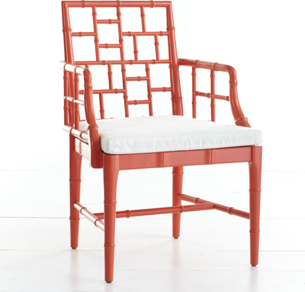 Chinese Chippendale Chair, Poppy Red