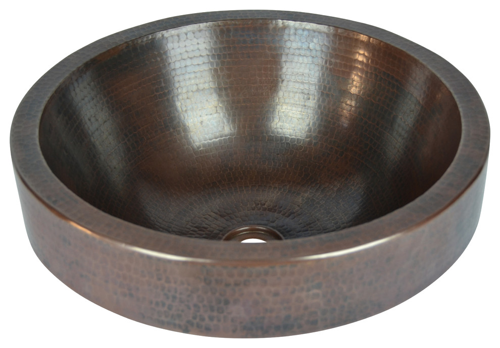 Round copper sink with apron 3" Transitional Bathroom Sinks by Tesoro Tarasco Houzz