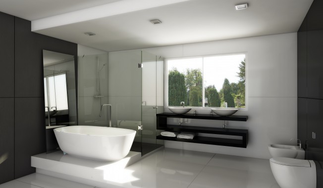 Bathroom - contemporary bathroom idea in Tampa