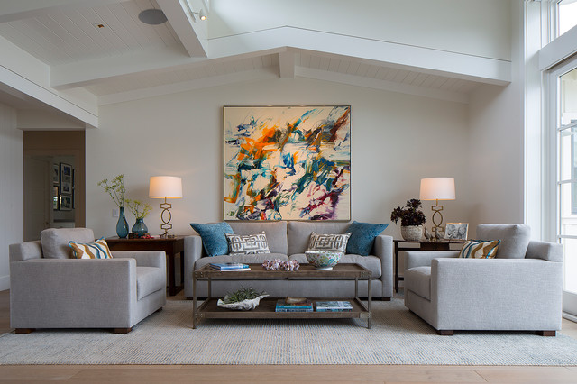 Coastal Contemporary, Belvedere classique-chic-salon