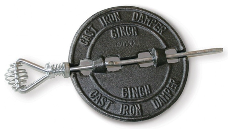 6" Cast Iron Damper Contemporary Fireplace Accessories by ShopLadder