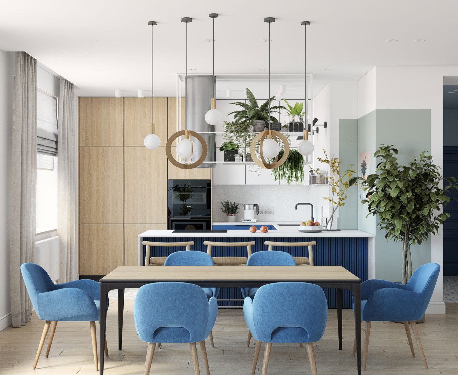 Дизайн интерьера четырехкомнатной квартиры в г. Москва