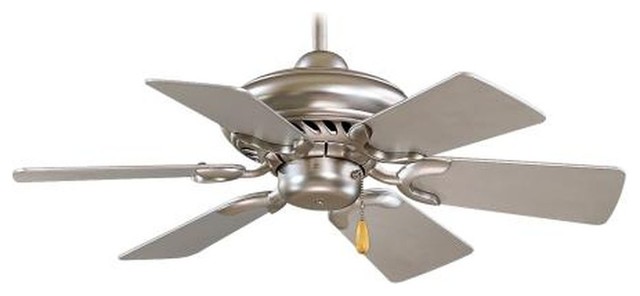 Minka Aire Supra 32 Inch Ceiling Fan In Brushed Steel With 6 Silver Blade