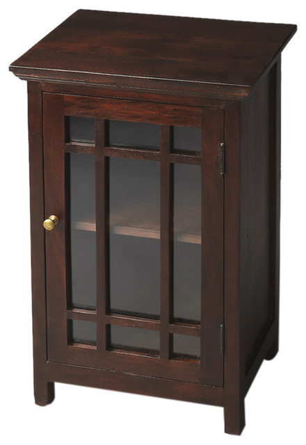 Offex Transitional Storage Chairside Table With Door