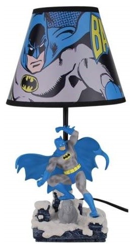 16 Inch The Dark Knight Batman Posing Multi-Colored Table Lamp