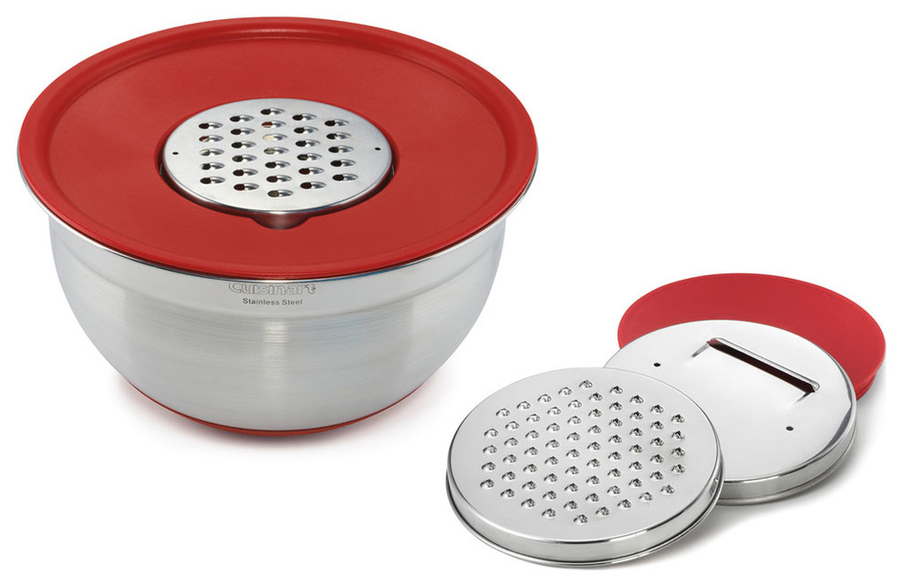 Multi-Prep Bowl With Graters, Red