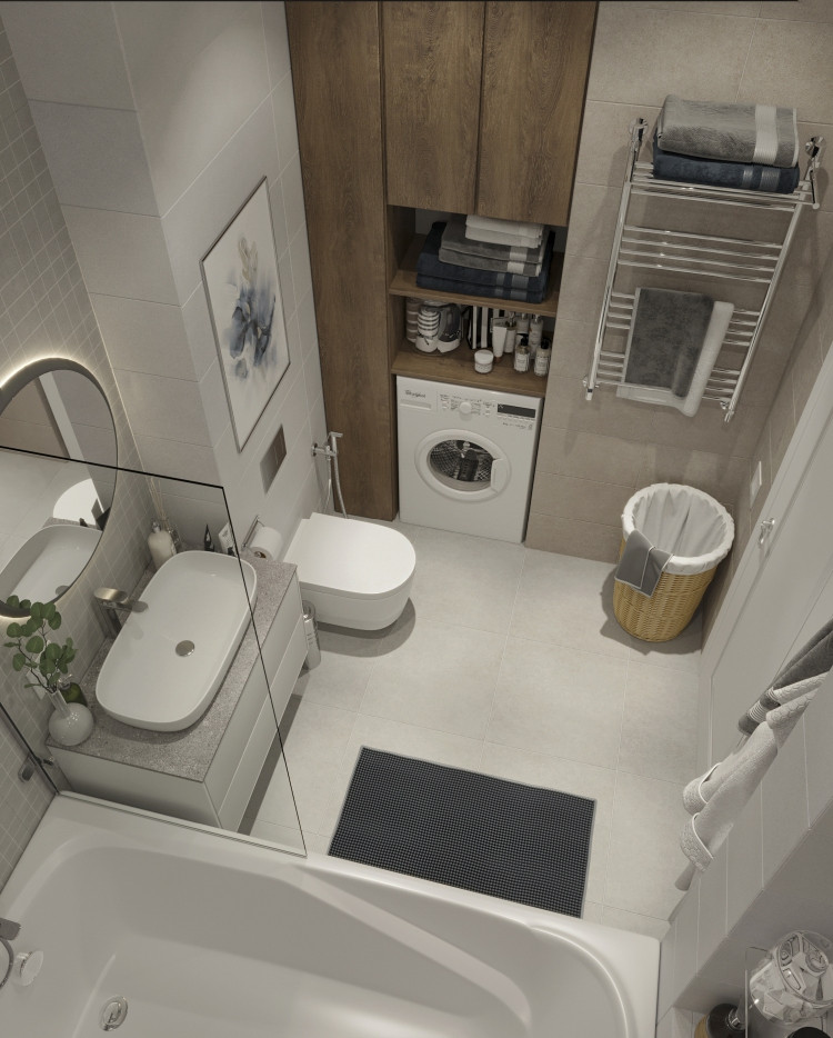 Ванная комната в ЖК "Северная долина"