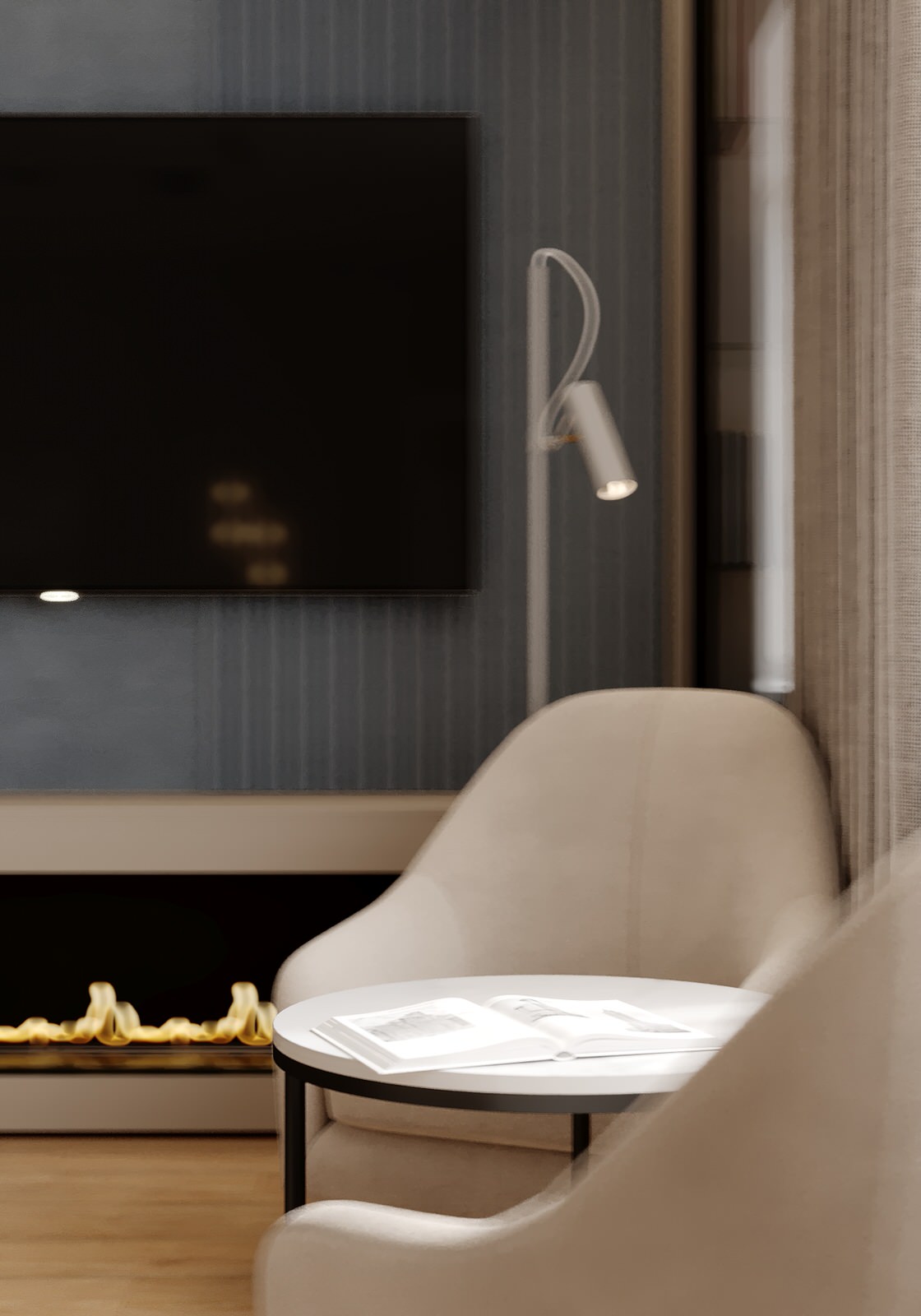 Дизайн кухни-гостиной в таунхаусе в Новосибирске