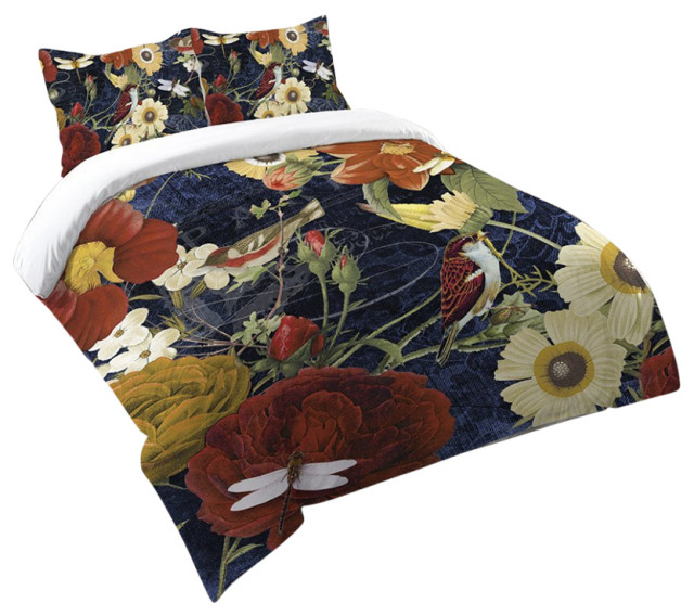 Vintage Floral Comforter, Twin Contemporary Comforters And