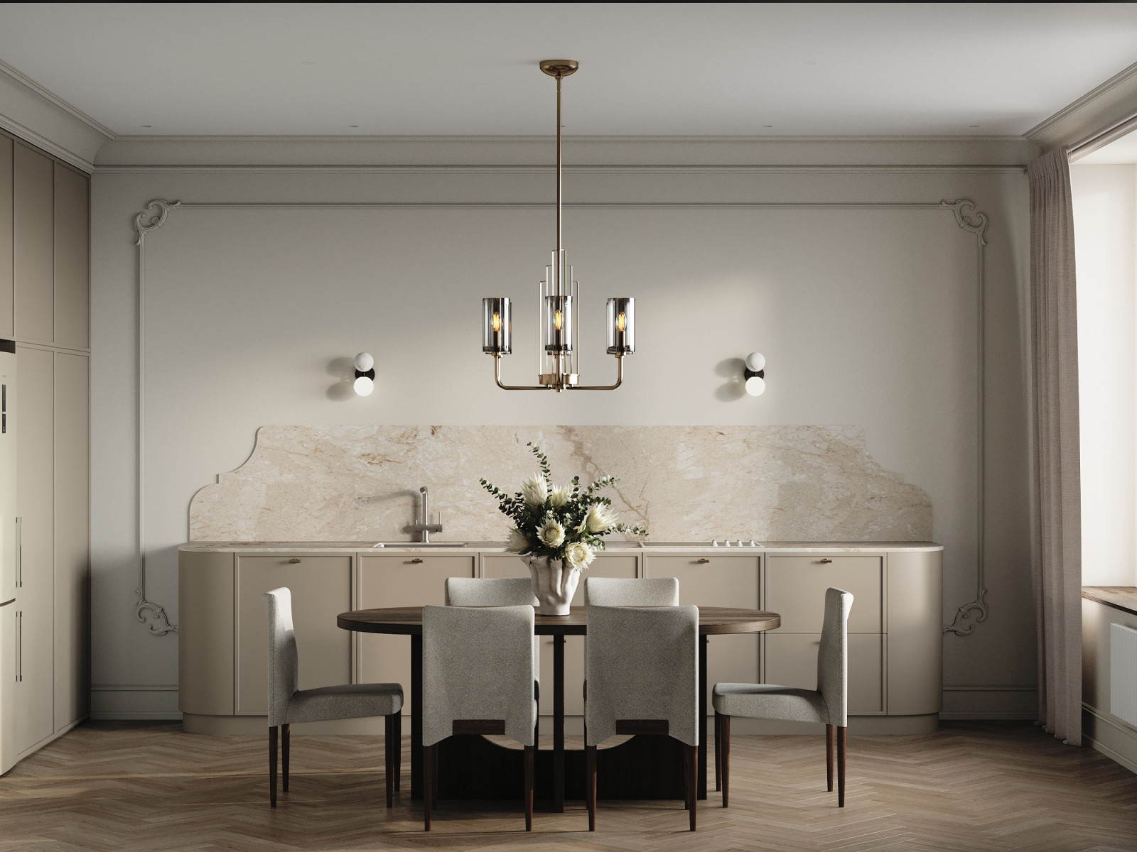 интерьер квартиры для элегантной пары