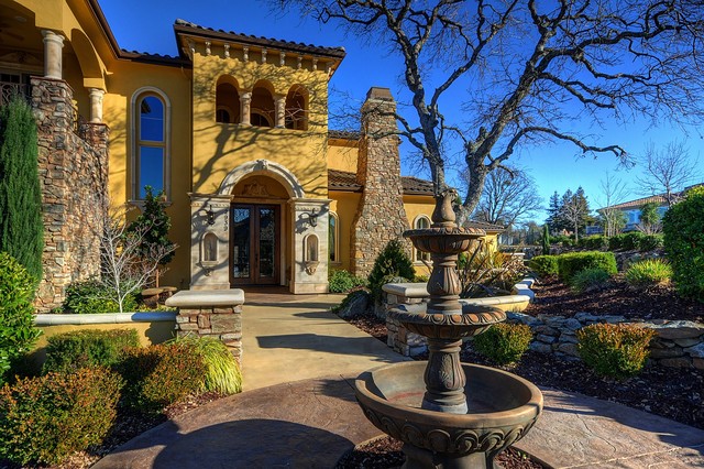 Front entry mediterranean-house-exterior