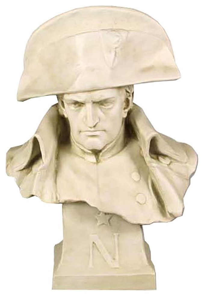Napoleon Winter Bust, Busts Historical Figures Traditional Garden