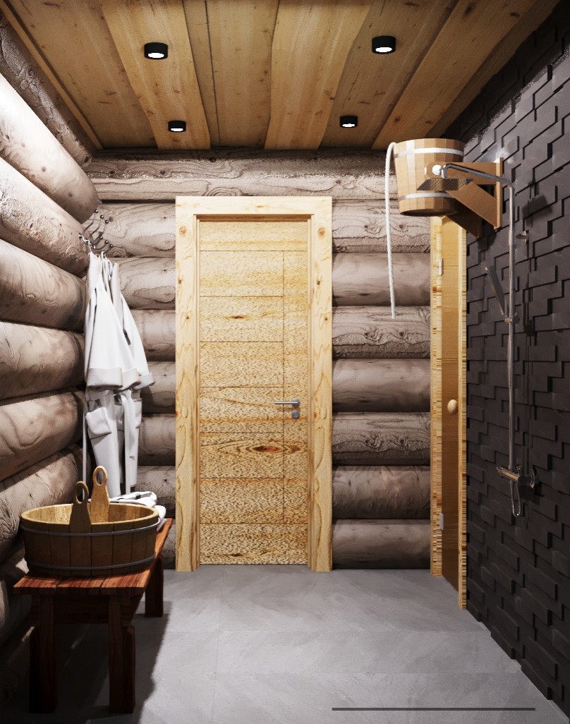 Интерьер бани в Бийске