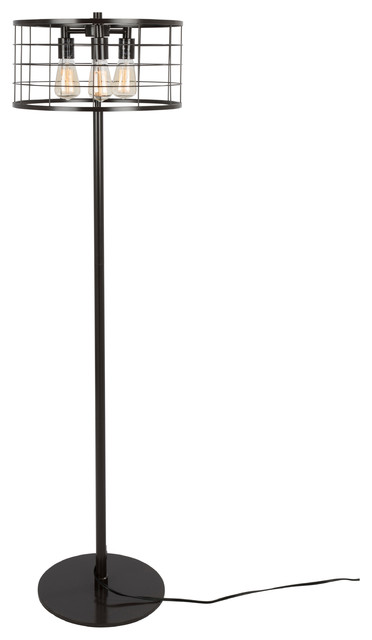 black wire floor lamp