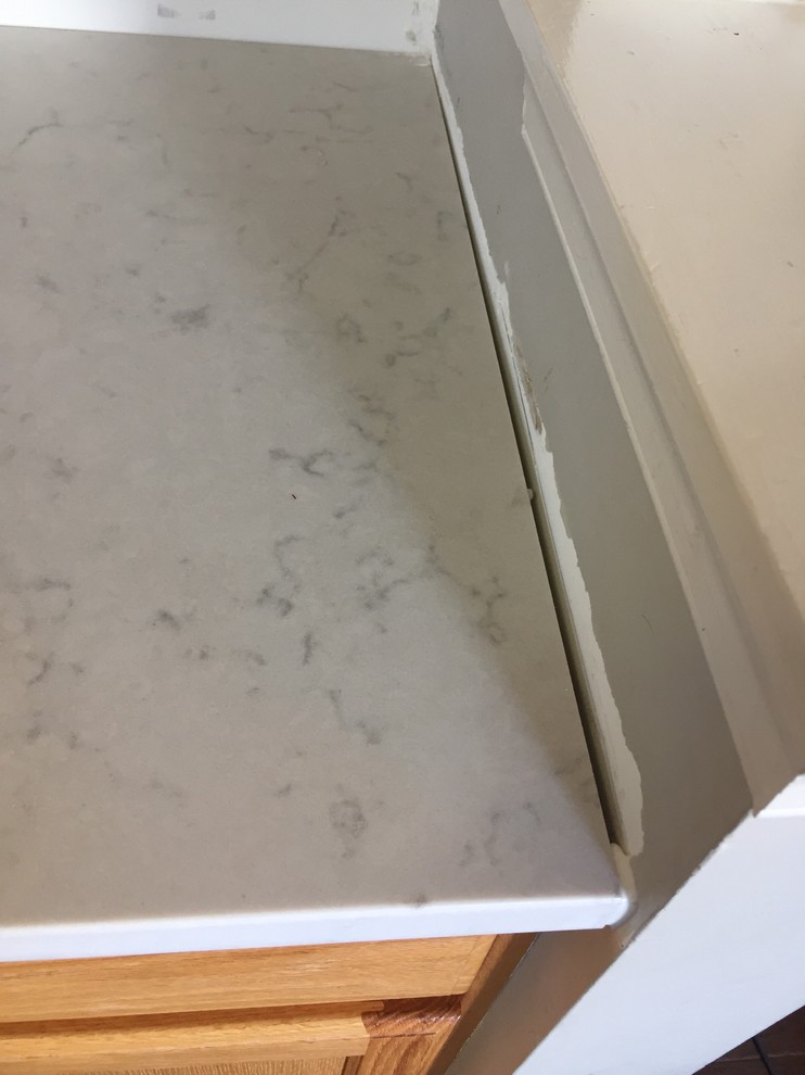 New counter gap between wall and counter okay?