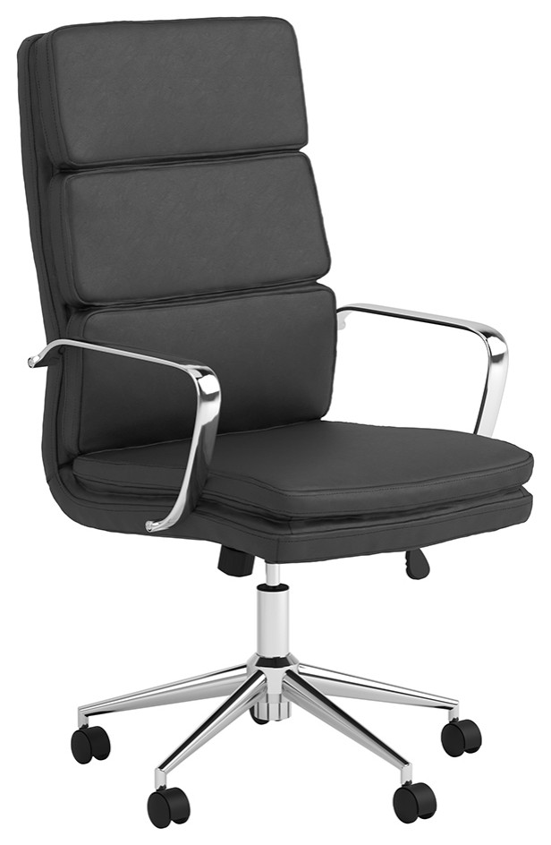 Ximena High Back Upholstered Office Chair Black Contemporary Office