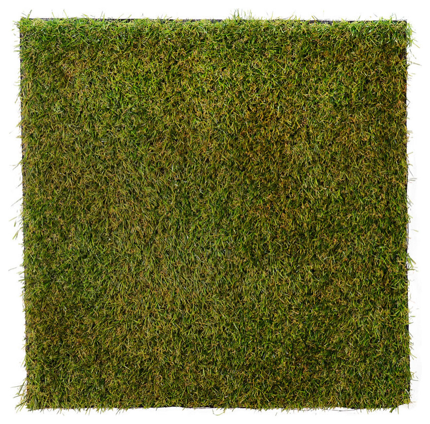 19.75" Square Green Grass Mat 3/Pk Traditional Artificial Plants And Trees by Vickerman