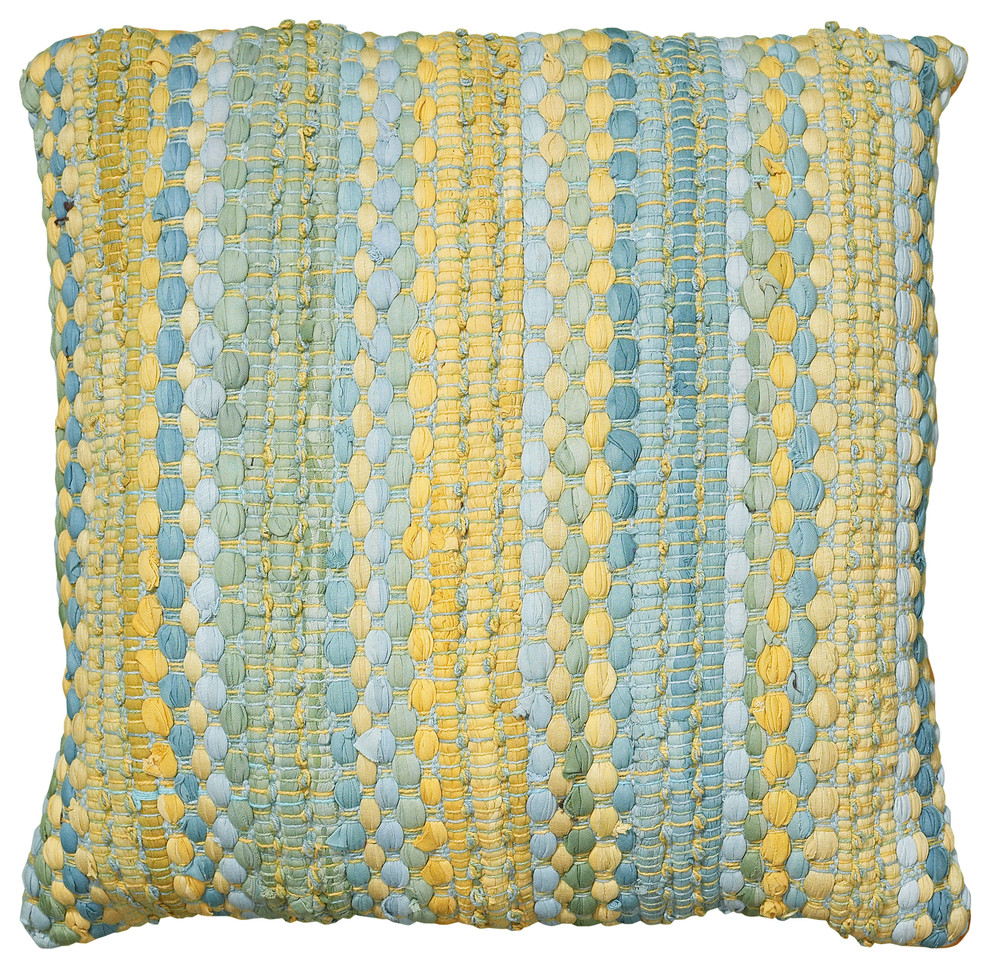 Altair Pillow, Blue and Yellow, 20"x20"