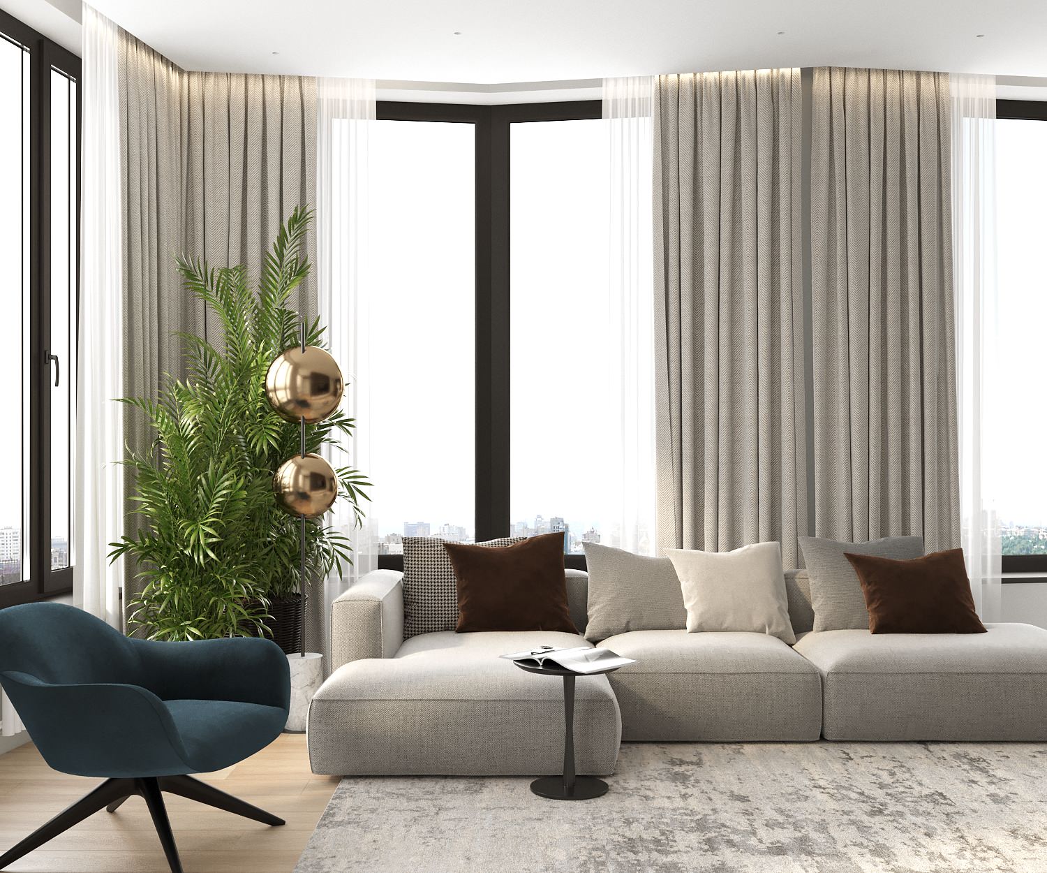 Дизайн проект квартиры в River Park