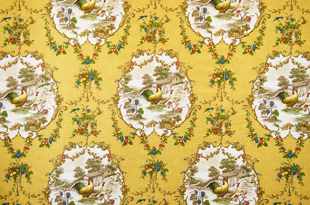 Yellow Rooster Toile Fabric French Country P Kaufmann County Fair Yellow Rooster Toile Fabric French Country P Kaufmann County Fair