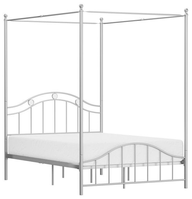 Hillsdale Vivian Metal Full Canopy Bed With Decorative Gem Accents