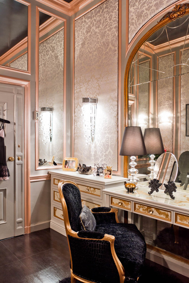 This is an example of a traditional women's dressing room in New York.