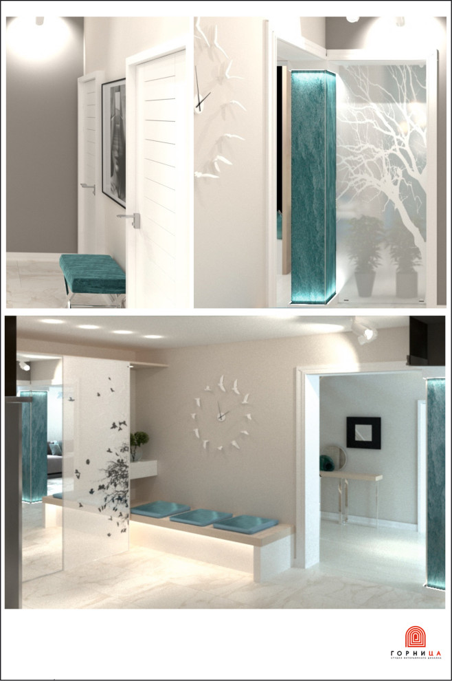 Современный интерьер загородного дома для семьи с ребенком