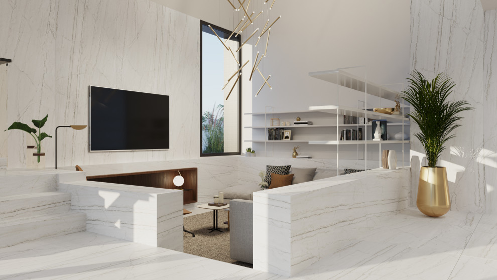 This is an example of a contemporary living room in Sydney.