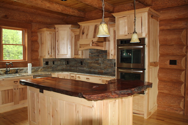 Natural Wood Countertop Traditional Kitchen Nashville By