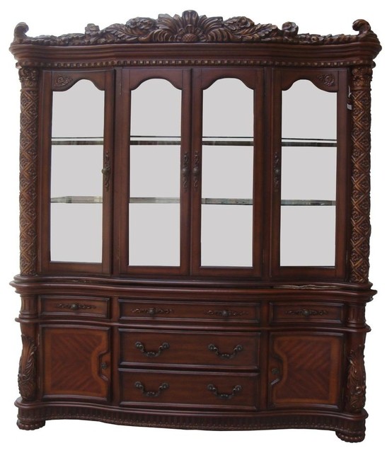 Acme Hutch and Buffet in Cherry Finish 60006 Victorian China