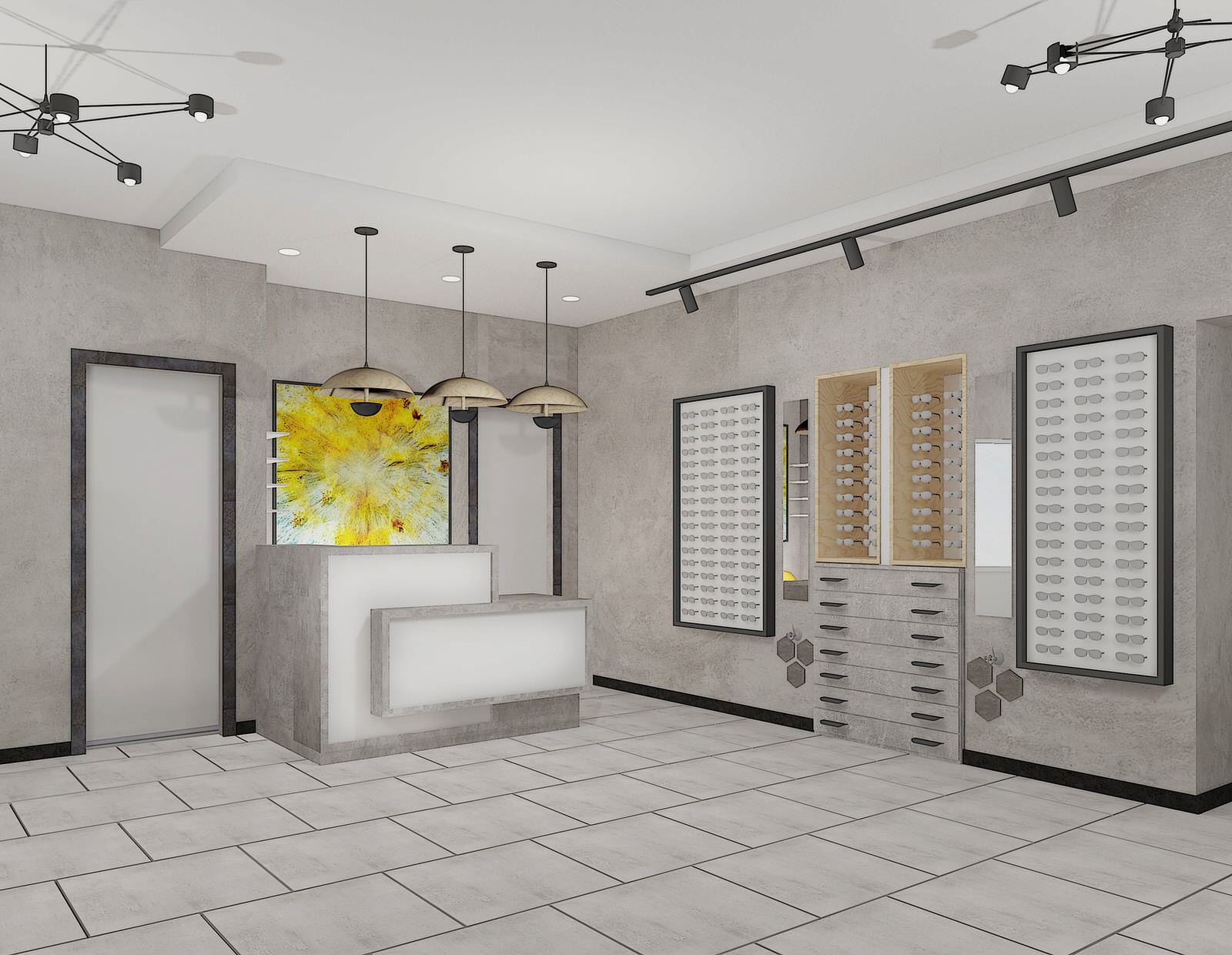 Дизайн проект салона оптики